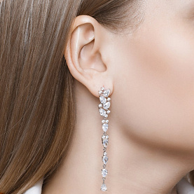 Серьги SOKOLOV - Серебро 925, Фианит (арт. 94022375)