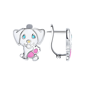 Серьги SOKOLOV - Серебро 925, Эмаль (арт. 94024213)