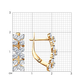 Серьги SOKOLOV - Золото 585, Фианит (арт. 0200918)