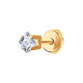 Серьга SOKOLOV - Золото 585, Фианит (арт. 170007)