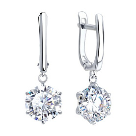 Серьги SOKOLOV - Серебро 925, Бриллианит (арт. 94027679)