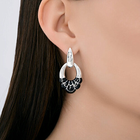 Серьги Diamant - Серебро 925, Эмаль (арт. 94-121-00031-2)