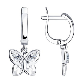 Серьги SOKOLOV - Серебро 925, Фианит (арт. 94023894)