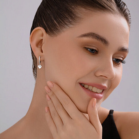 Серьги SOKOLOV - Серебро 925, Фианит (арт. 94026905)