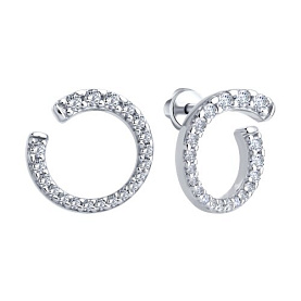 Серьги SOKOLOV - Серебро 925, Фианит (арт. 94026912)