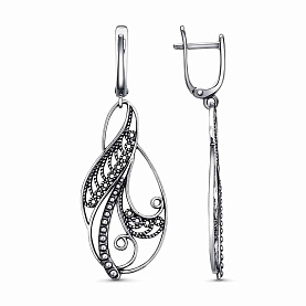 Серьги Красная пресня - Серебро 925 (арт. 33016408)