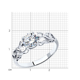 Кольцо SOKOLOV - Серебро 925, Фианит (арт. 94010858)