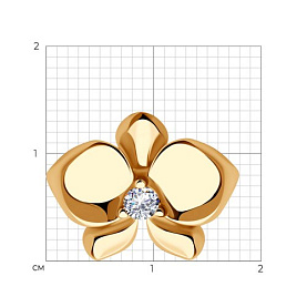 Брошь Diamant - Серебро 925, Фианит (арт. 93-140-01820-1)