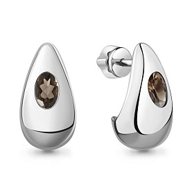 Серьги Аквамарин - Серебро 925, Кварц (арт. 45019601.5)