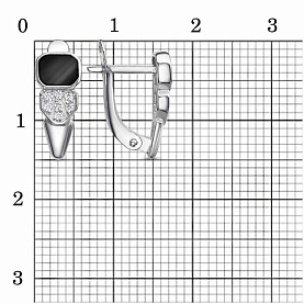 Серьги Красная пресня - Серебро 925, Фианит (арт. 33814792Д1)