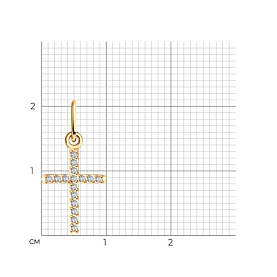 Подвеска SOKOLOV - Золото 375, Фианит (арт. 120309-4)