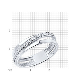 Кольцо SOKOLOV - Серебро 925, Фианит (арт. 94013717)