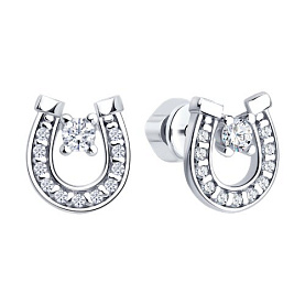 Серьги Diamant - Серебро 925, Фианит (арт. 94-122-00093-1)