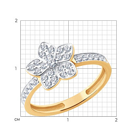 Кольцо Diamant - Золото 585, Фианит (арт. 51-110-02838-1)