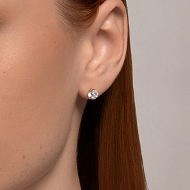 Серьги SOKOLOV - Золото 585, Фианит (арт. 0200232)