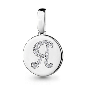 Подвеска Аквамарин - Серебро 925, Фианит (арт. 24039А.5)