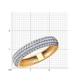 Кольцо Diamant - Серебро 925, Фианит (арт. 93-110-01766-1)