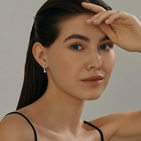 Серьги SOKOLOV - Серебро 925, Фианит (арт. 94025665)