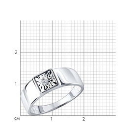 Кольцо SOKOLOV - Серебро 925, Бриллиант (арт. 87010106)
