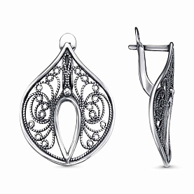 Серьги Красная пресня - Серебро 925 (арт. 33015860)