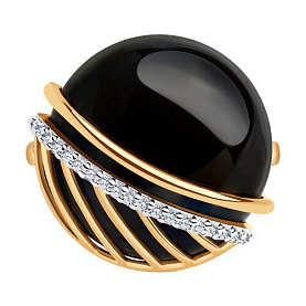 Кольцо SOKOLOV - Серебро 925, Агат, Фианит (арт. 83010062)