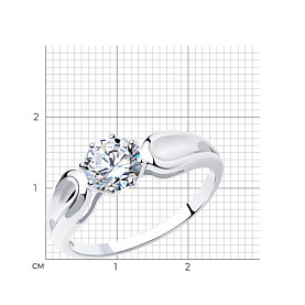 Кольцо SOKOLOV - Серебро 925, Фианит (арт. 94012115)