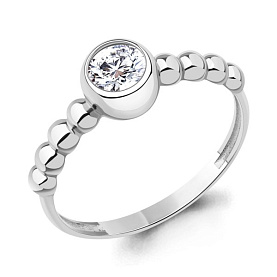 Кольцо Аквамарин - Серебро 925, Фианит (арт. 67911А.5)