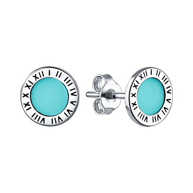 Серьги Talant - Серебро 925, Эмаль (арт. 12-7Ч-0000-15084)