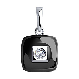 Подвеска Diamant - Серебро 925, Керамика, Фианит (арт. 94-130-01278-1)