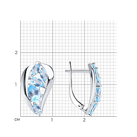 Серьги SOKOLOV - Серебро 925, Топаз (арт. 92022336)