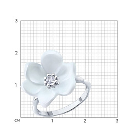 Кольцо SOKOLOV - Серебро 925, Фианит, Эмаль (арт. 94014401)