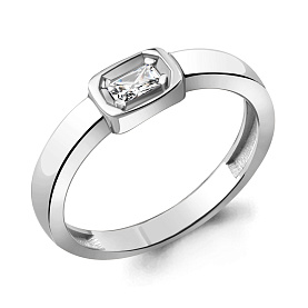 Кольцо Аквамарин - Серебро 925, Фианит (арт. 68671.5)