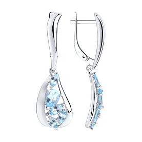 Серьги SOKOLOV - Серебро 925, Топаз (арт. 92022334)