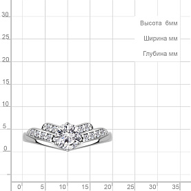Кольцо Аквамарин - Серебро 925, Фианит (арт. 68701А.5)