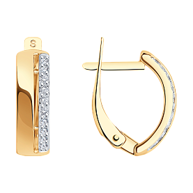 Серьги SOKOLOV - Золото 585, Фианит (арт. 027186)