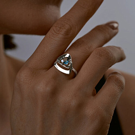 Кольцо SOKOLOV - Серебро 925, Топаз лондон (арт. 92011977)