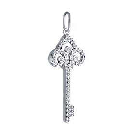 Подвеска SOKOLOV - Серебро 925, Фианит (арт. 94033083)