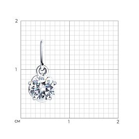 Подвеска SOKOLOV - Золото 585, Фианит (арт. 036216-3)