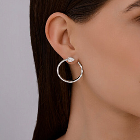 Серьги SOKOLOV - Серебро 925, Фианит (арт. 94026878)