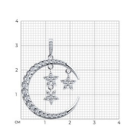 Подвеска SOKOLOV - Серебро 925, Фианит (арт. 94033200)