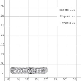Кольцо Аквамарин - Серебро 925, Фианит (арт. 600722А.5)