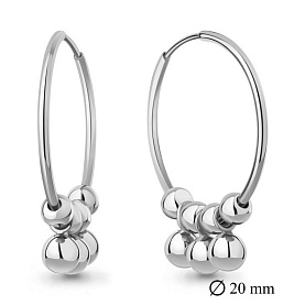 Серьги Аквамарин - Серебро 925 (арт. 34563.5)