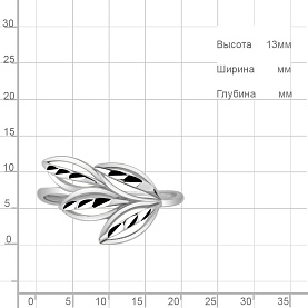 Кольцо Аквамарин - Серебро 925 (арт. 50872.5)