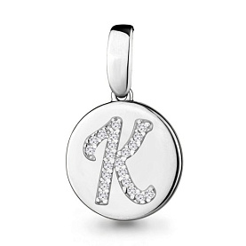 Подвеска Аквамарин - Серебро 925, Фианит (арт. 24021А.5)