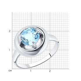 Кольцо Diamant - Серебро 925, Топаз (арт. 94-310-00782-1)