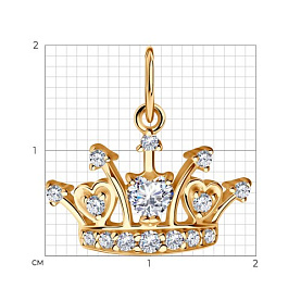 Подвеска SOKOLOV - Серебро 925, Фианит (арт. 93030198)
