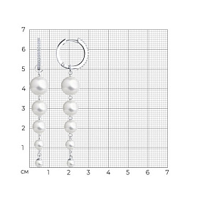 Серьги SOKOLOV - Серебро 925, Жемчуг имитация, Фианит (арт. 94027108)