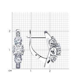 Серьги Diamant - Серебро 925, Фианит (арт. 94-120-02151-1)