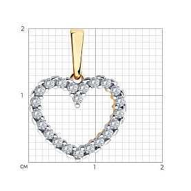 Подвеска SOKOLOV - Серебро 925, Фианит (арт. 93030608)