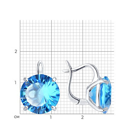 Серьги Diamant - Серебро 925, Стекло (арт. 94-120-01249-2)